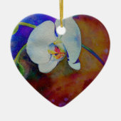 Elegante boho orchidee waterverf schilderij keramisch ornament (Voorkant)