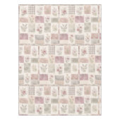 Elegante Boho Paarse Dekbed Bloemige Patchwork Pat Tafelkleed (Voorkant)