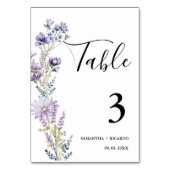 Elegante Boho Paarse Wildflower bruiloft Kaart (Voorkant)