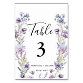 Elegante Boho Paarse Wildflower bruiloft Kaart (Voorkant)