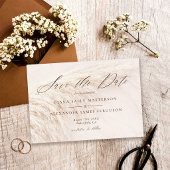 Elegante Boho Pampagras Save the Date Kaart