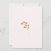 Elegante Boho Pampas Gras Waterverf Kaart (Achterkant)