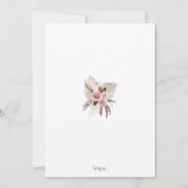 Elegante Boho Pampas Grass Terracotta bruiloft Kaart (Achterkant)