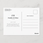 Elegante Boho Pansy Botanical Bewaar de datum Briefkaart (Achterkant)