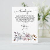 Elegante Boho Pastel Bloeit Bloemen Bloemen Bloeme Bedankkaart (Staand voorkant)