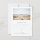 Elegante Boho Pastel Bloemen Krans Trouwfoto Bedankkaart (Achterkant)