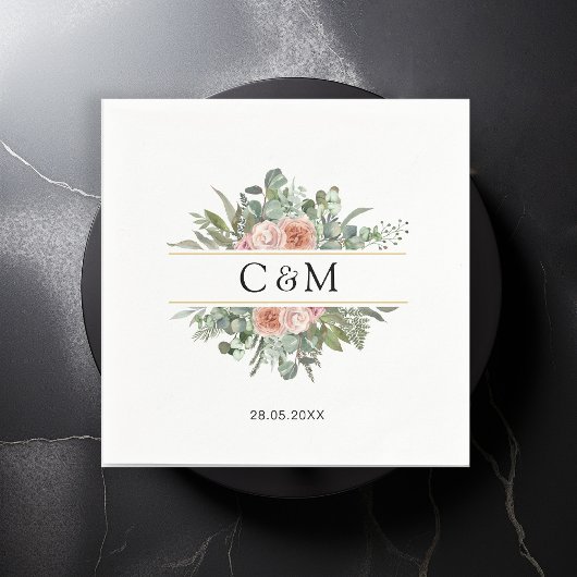 Elegante Boho Pastel Eucalyptus Servet