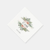 Elegante Boho Pastel Eucalyptus Servet (Hoek)