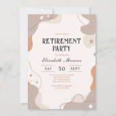 Elegante Boho Pastel Uitnodiging van het Pensioenf (Voorkant)