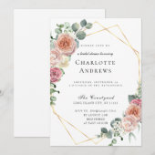 Elegante Boho Pastel Vrijgezellenfeest Kaart (Voorkant / Achterkant)