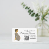 Elegante Boho Prenatale Massage Therapeut QR Code Visitekaartje (Staand voorkant)