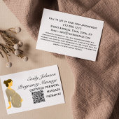 Elegante Boho Prenatale Massage Therapeut QR Code Visitekaartje