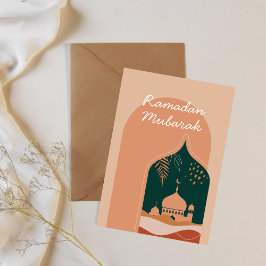 Elegante Boho Ramadan Mubarak Kaart