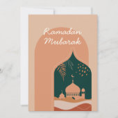 Elegante Boho Ramadan Mubarak Kaart (Voorkant)
