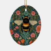 Elegante boho retro hommel lente bloemen keramisch ornament (Rechts)
