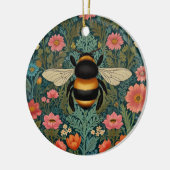Elegante boho retro hommel lente bloemen keramisch ornament (Links)