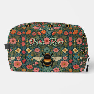 Elegante boho retro hommel lente bloemen  toilettasje