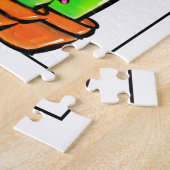 Elegante boho roze bloeiende cactussen vetplanten legpuzzel (Zijkant)