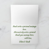 Elegante Boho roze bloemen gevouwen bedankkaart (Binnen)