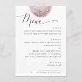 Elegante Boho Roze Blush Maan | Trouwdiner Menu (Voorkant)