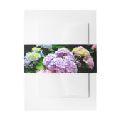 Elegante boho roze paarse blauw bloemen hortensia' uitnodigingen wikkel (Voorkant Voorbeeld)