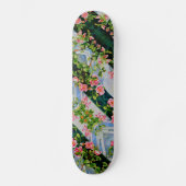 Elegante boho Roze rode waterverf rozen Persoonlijk Skateboard (Voorkant)