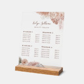 Elegante Boho Rozen prijslijst Acryl teken Bord (Hoek)