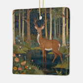 Elegante boho rustieke bos herten keramisch ornament (Links)