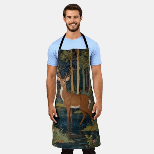 Elegante boho rustieke bos herten schort (Gedragen)