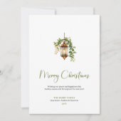 Elegante Boho Rustieke Neutrale Kerstkaart (Voorkant)