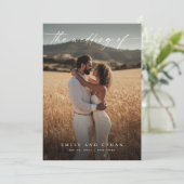 Elegante Boho Rustieke QR Code Fotobruiloft Kaart (Staand voorkant)