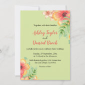 Elegante Boho Sage Groene Bloemen Bloemenbruiloft Kaart (Voorkant)