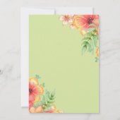 Elegante Boho Sage Groene Bloemen Bloemenbruiloft Kaart (Achterkant)