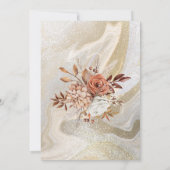 Elegante boho Save the Date Aankondiging Kaart (Achterkant)