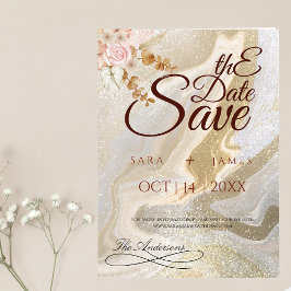 Elegante boho Save the Date Aankondiging Kaart