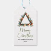 Elegante Boho Scandinavische Neutrale Kerstlabels Cadeaulabel (Voorkant)