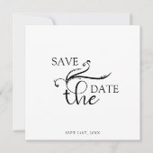 Elegante Boho Script Trouwfoto Sla de datum op Save The Date (Voorkant)
