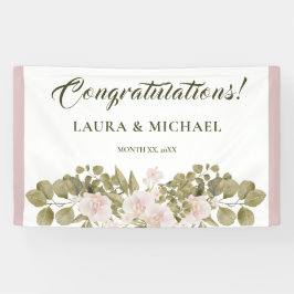 Elegante BOHO stijl roze bruiloft Spandoek