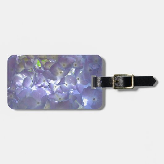 Elegante boho stoffige lichte paarse bloemen bagagelabel (Voorkant horizontaal)