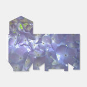 Elegante boho stoffige lichte paarse bloemen bedankdoosjes (Uitgevouwen)