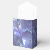 Elegante boho stoffige lichte paarse bloemen bedankdoosjes (Geopend)