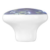 Elegante boho stoffige lichte paarse bloemen keramische knop (Zijkant)