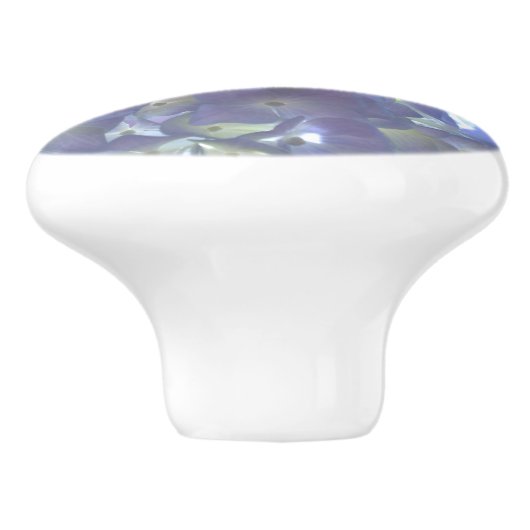 Elegante boho stoffige lichte paarse bloemen keramische knop (Zijkant)