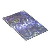 Elegante boho stoffige lichte paarse bloemen notitieboek (Rechterzijde)