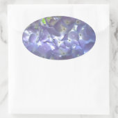 Elegante boho stoffige lichte paarse bloemen ovale sticker (Tas)