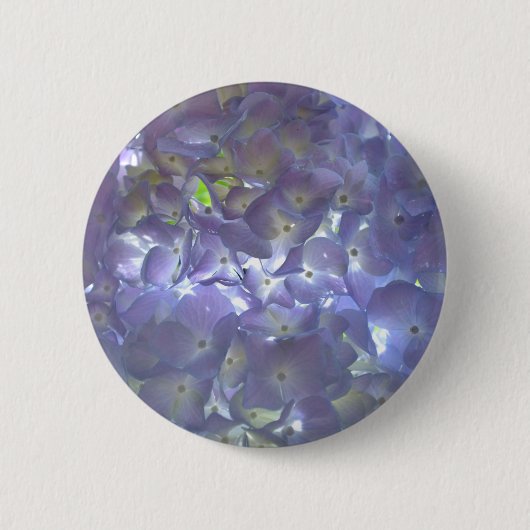 Elegante boho stoffige lichte paarse bloemen ronde button 5,7 cm (Voorkant)