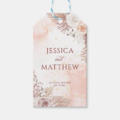 Elegante Boho Style Pink Rose Bloemen Welkom Cadeaulabel (Voorkant)