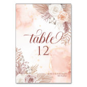 Elegante Boho Style Pink Rose Bloemen Welkom Kaart (Voorkant)