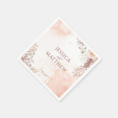 Elegante Boho Style Pink Rose Bloemen Welkom Servet (Hoek)