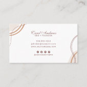 Elegante Boho Terracotta Abstracte aardse Wavy lij Visitekaartje (Voorkant)